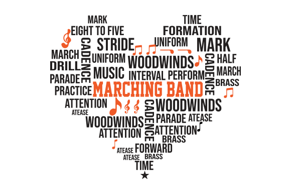 Download Marching Band Word Art Typography SVG - Typography svg Collection