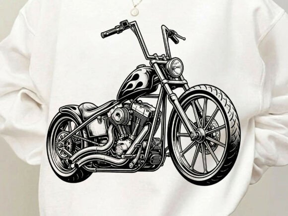 Download Chopper Motorcycle Biker Tshirt Design - Premium Resources