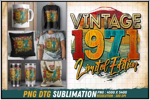 Download Vintage 1971 Limited Edition Retro Round - 1971 Collection