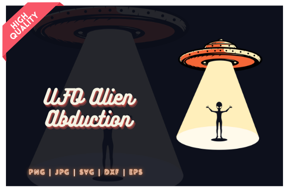 Download Alien UFO Abduction Illustration - Alien Collection