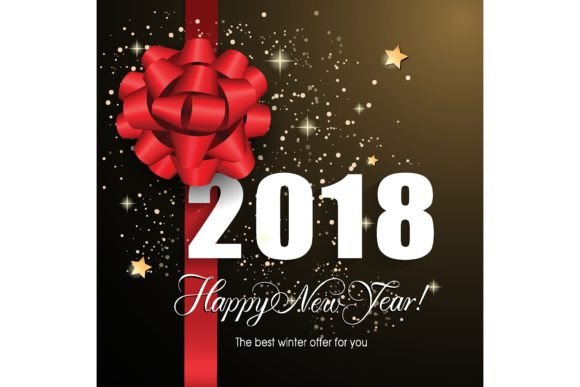 Download Happy New Year 2018 Lettering with Big B - New year Collection