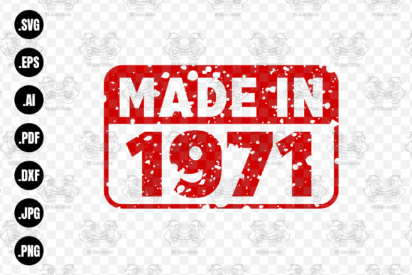 Download Made in 1971 Rubber Texture Stamp&nbsp; - 1971 Collection