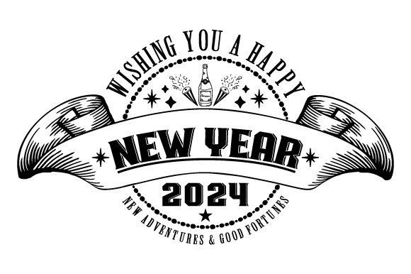 Download Happy New Year 2024 EPS SVG PNG - New year Collection